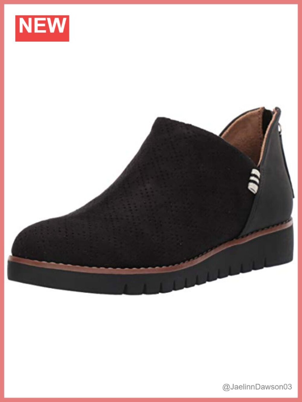 Women's Ankle Booties w/ Back Zip, Perforated Microfiber